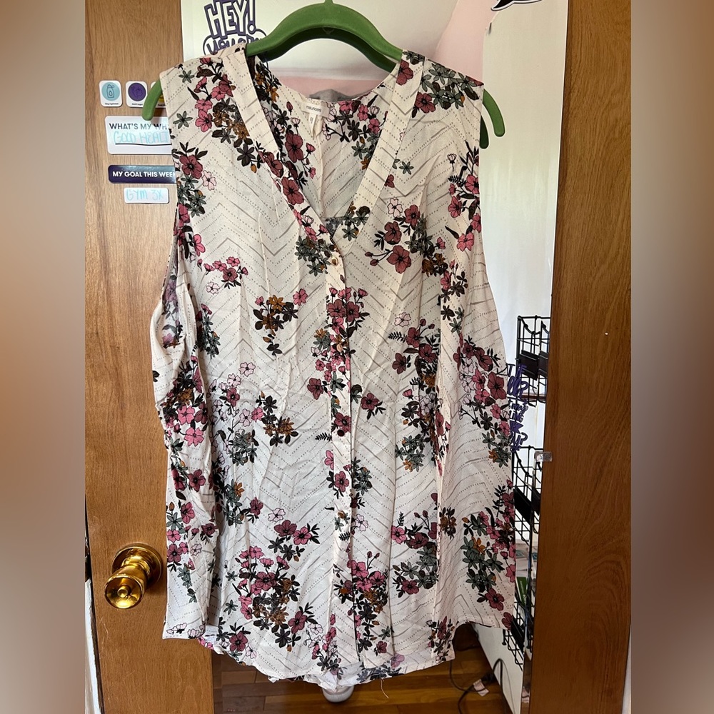 Ivory floral tank from Maurice’s
